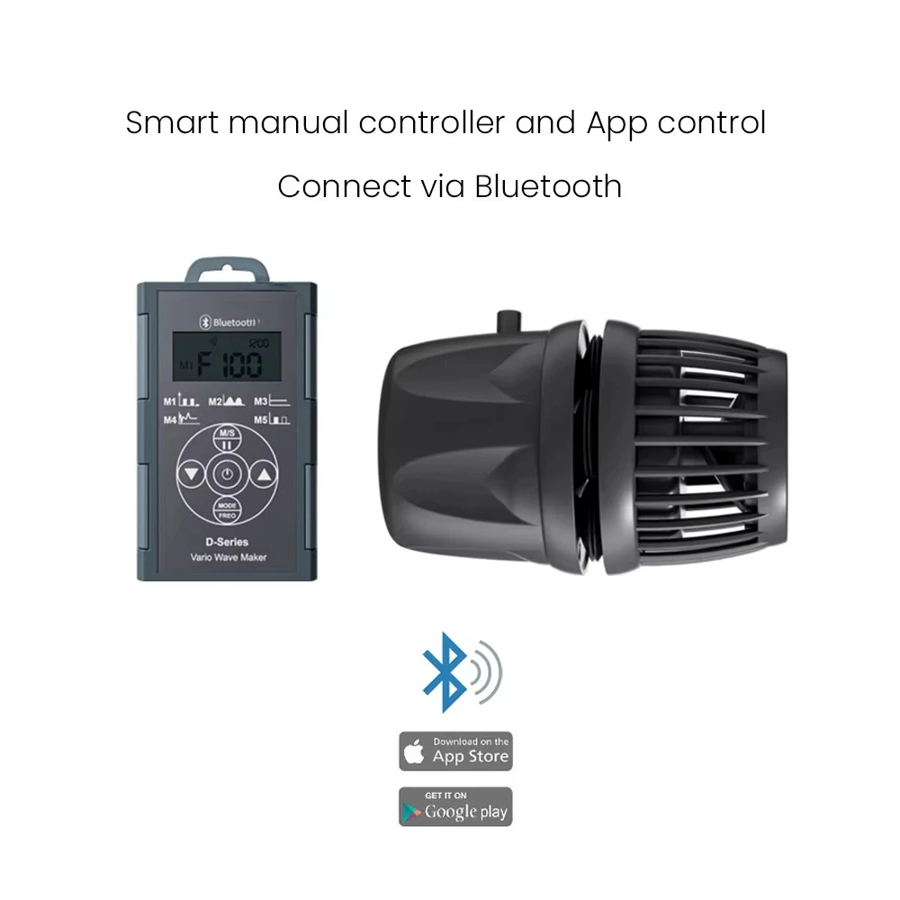 Cordless 25W Plastic Aquarium Wavemaker Pump Smart Bluetooth App Control for Freshwater/Saltwater