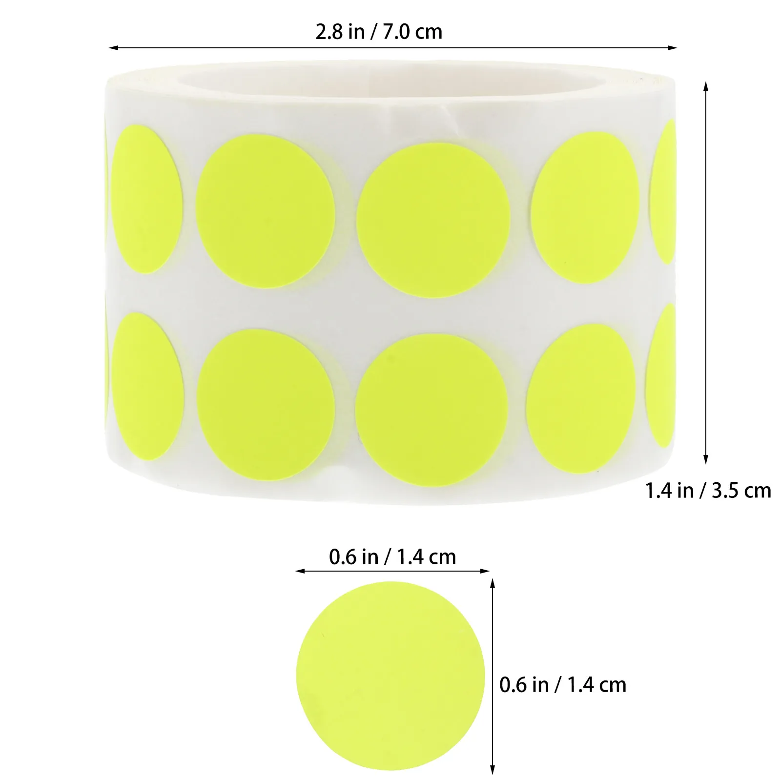 Fluorescent Dot Stickers Lightweight Colored Craft Seal Stickers for DIY Projects Gift Wrapping Decorative Labels