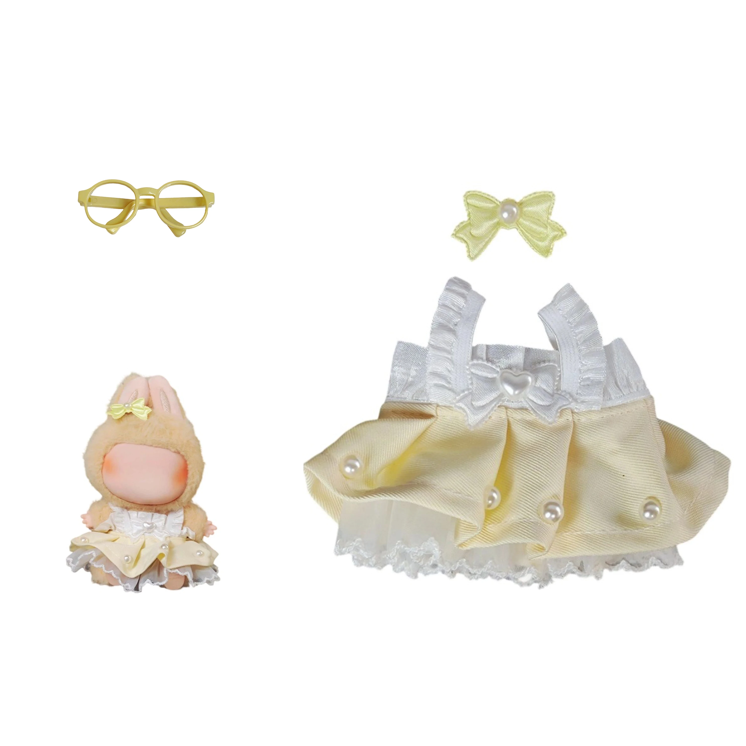 

15-17cm For Labubu Clothes, The Sweet Dress Labubu Vinyl Pendant, And The Baby Clothes Accessories
