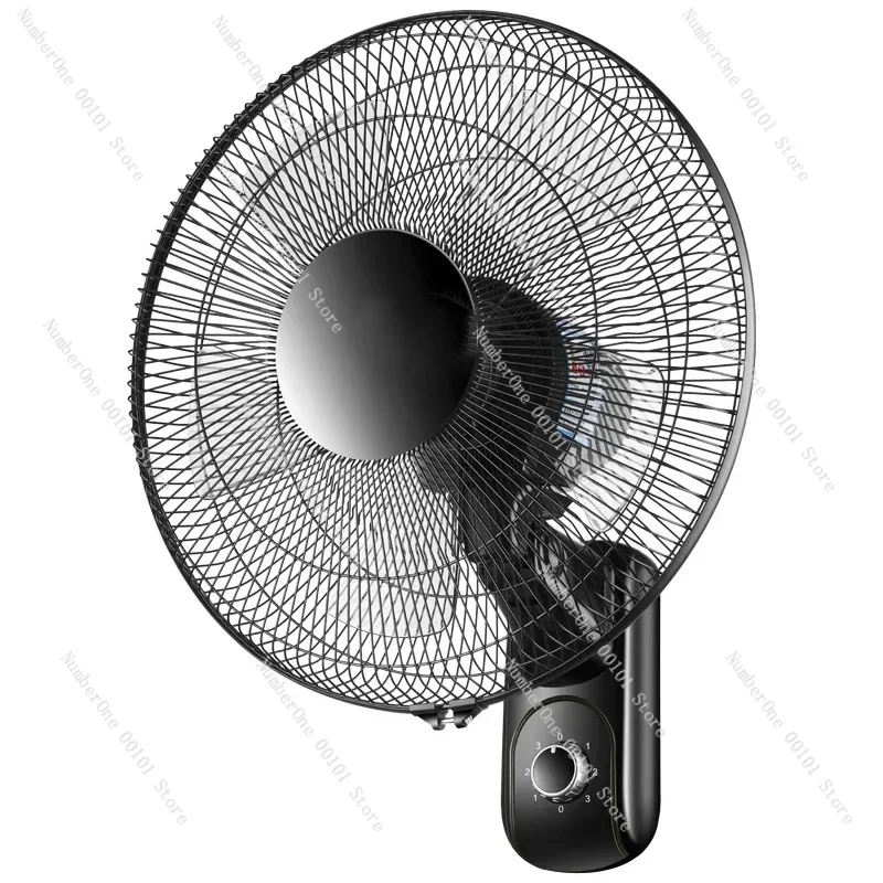 220V 60W Wall-Mounted Fan Household Shaking Head Silent Electric Fan 16-Inch Industrial Cooling Fan 3 Gears Adjustable