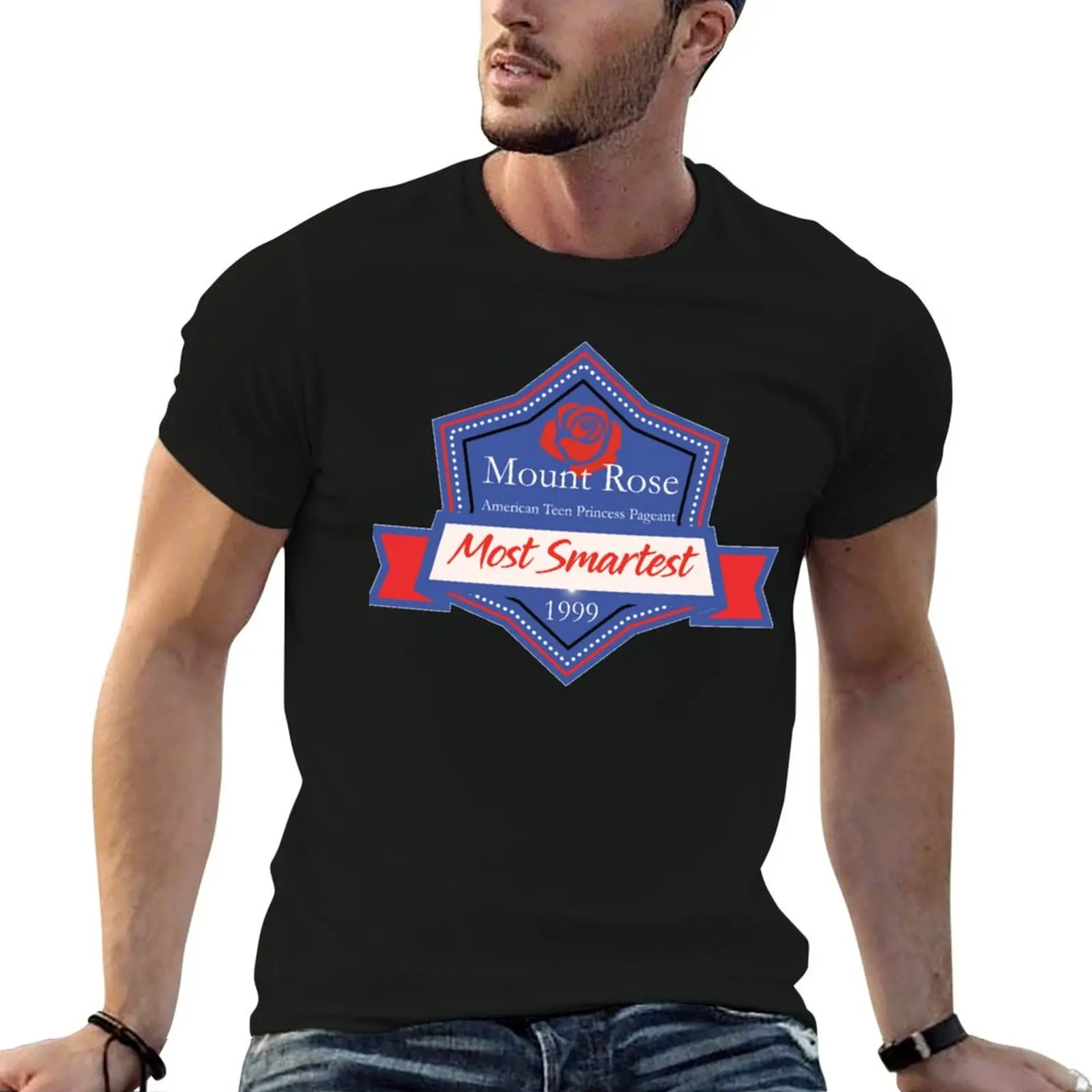 Camiseta hombre vintage Smartest para camisetas gráficas Mount t 100% algodón The Most Rose camisas t