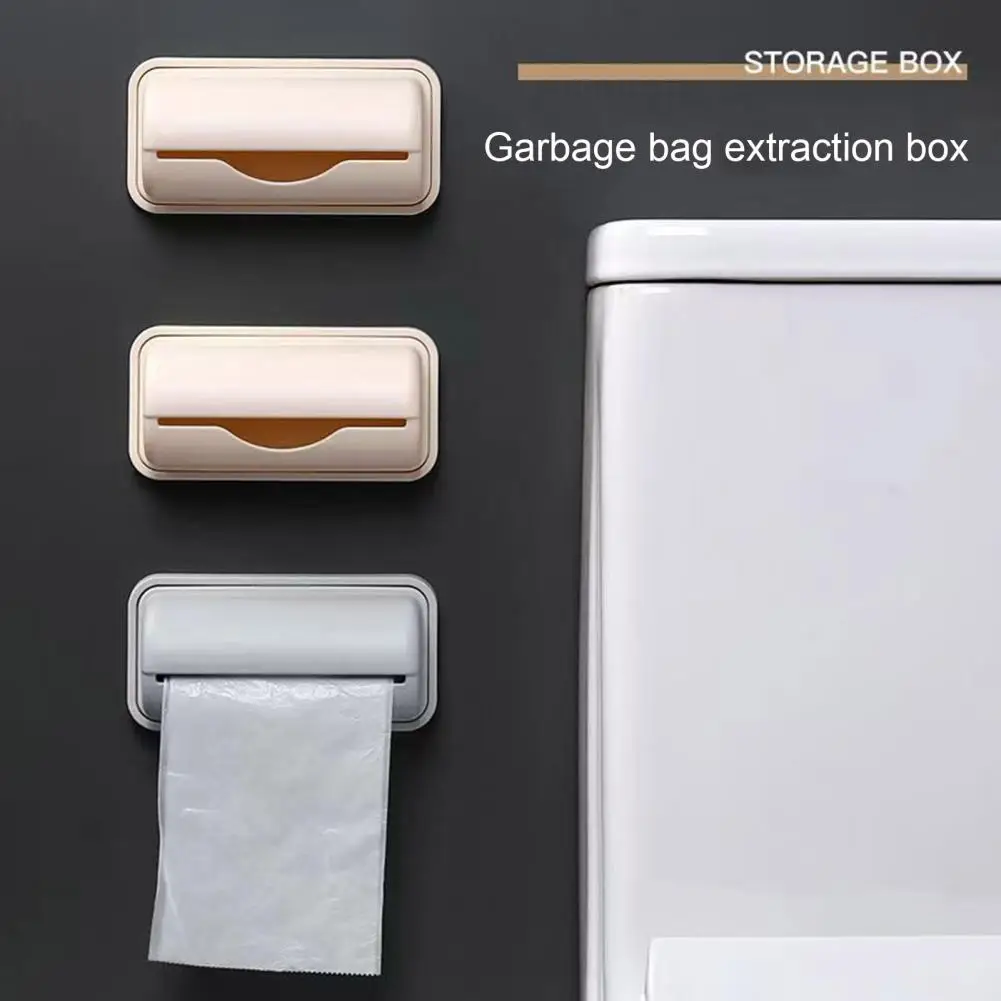 Garbage Bag Storage Box Dispenser Compact Design Quick Access Easy Installation Kitchen Bathroom Trash Bag Holder Dispenser