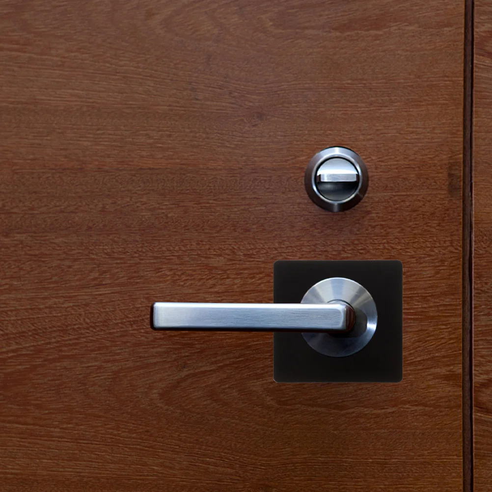 4 قطعة مقبض الباب تعزيز لوحات باب من الفولاذ المقاوم للصدأ ثقب غطاء لوحات قفل إصلاح الملحقات ديدبولت طقم تركيب #2