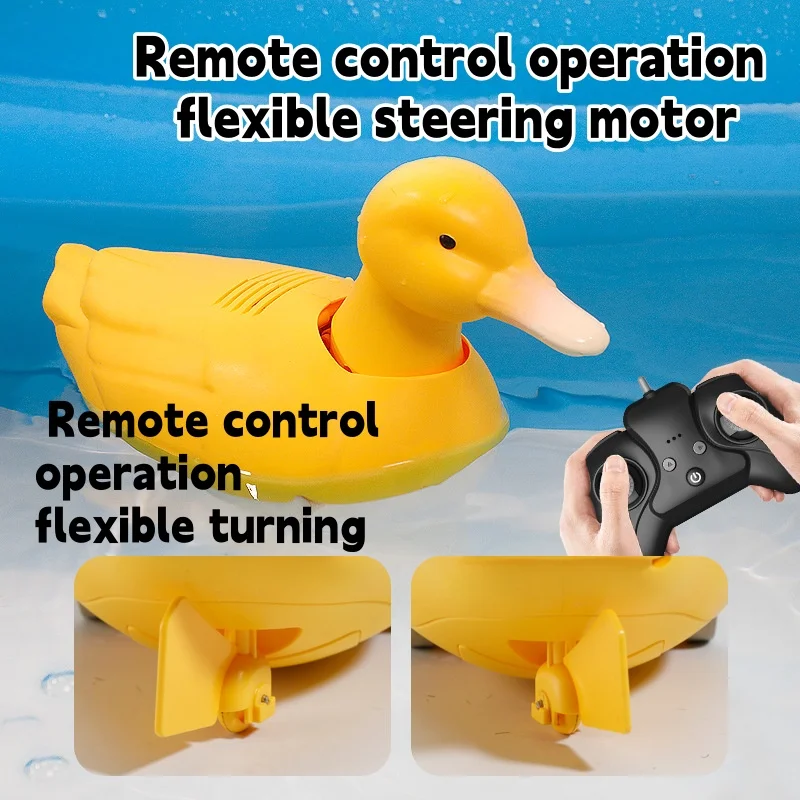لعبة جديدة برمائية 2.4G للتحكم عن بعد على شكل بطة للأطفال لشحن لعبة قارب التحكم عن بعد في مياه الزواحف