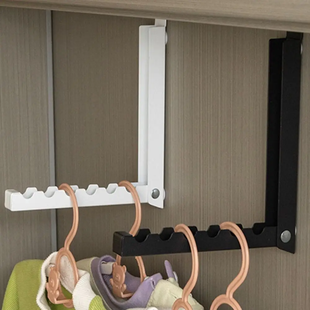 

Collapsible Hooks Over-Door Coat Rack Space-Saving Creative Drying Laundry Rack Portable 6 Groves Door Organizer Rack Closet