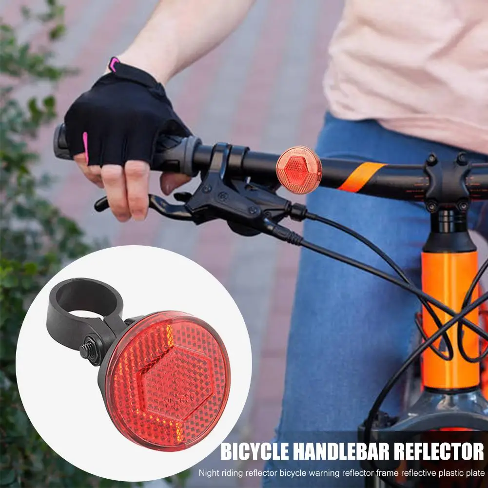 Bike Safety Warning Reflectors Bike Accessories Reflective Front Rear Warning Light for Handlebar and Seatpost for Night Riding