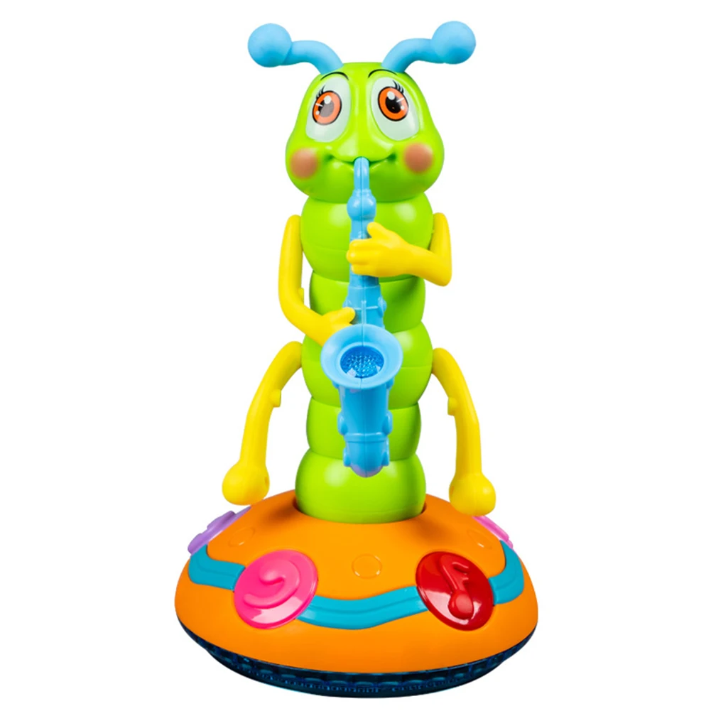 أطفال الرقص الساكسفون كاتربيلر مع الموسيقى والضوء الكهربائية كاتربيلر الساكسفون اللعب لعبة الرقص هدية عيد الميلاد