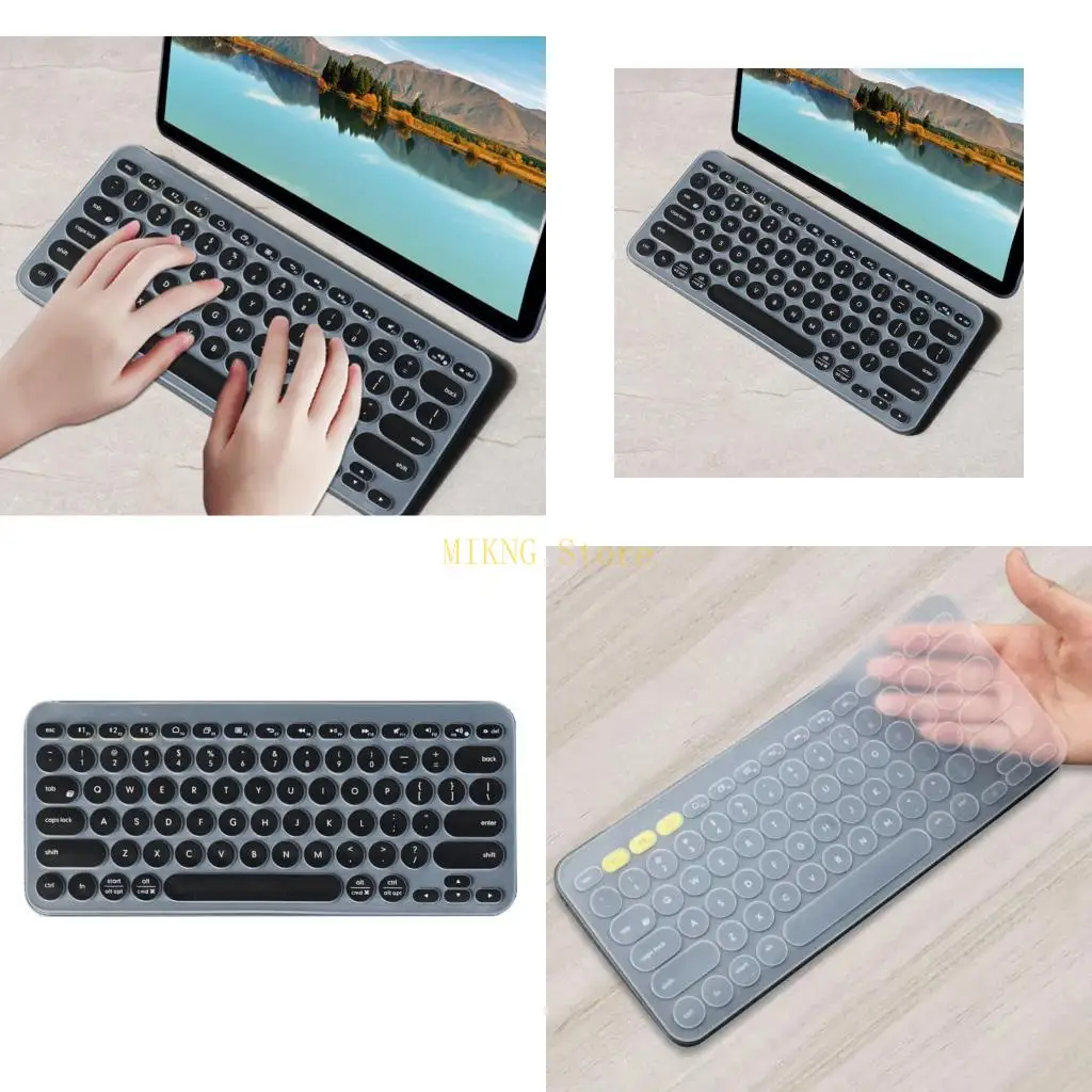 薄いシリコンキーボードガードK380ワイヤレスキーボードのために洗えるシームレスな互換性スムースタイピングベストセール