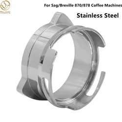 54mm 304 Stainless Steel Coffee Powder Receiving Rotatable Dosing Ring for Breville 870/878/880 Coffee Machines Barista