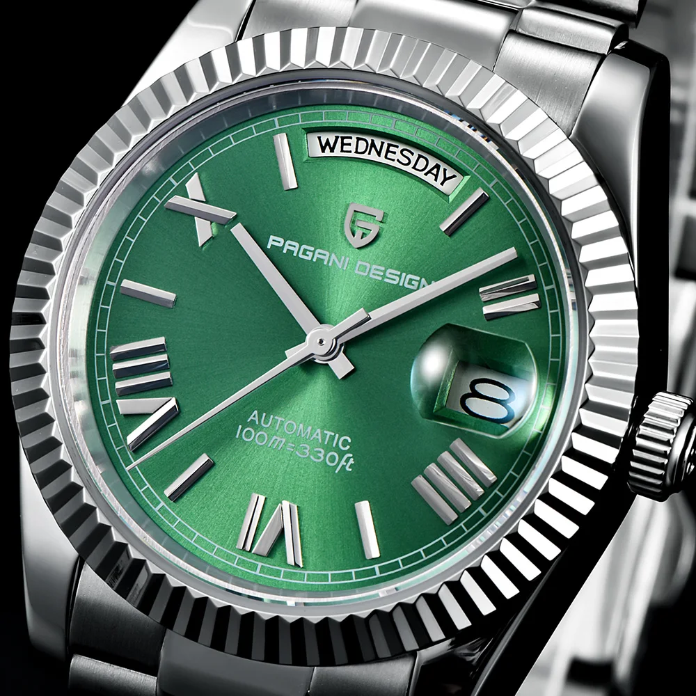 PAGANI DESIGN Orologio automatico da uomo Orologio meccanico di lusso da uomo Orologio da polso impermeabile in acciaio inossidabile Specchio con zaffiro AR