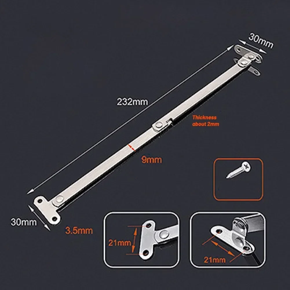 스테인레스 스틸 접이식 뚜껑 지지대 경첩, 가구 캐비닛, 사무실 선반, 책장, 사무실 랙 경첩, 180 도, 2 개