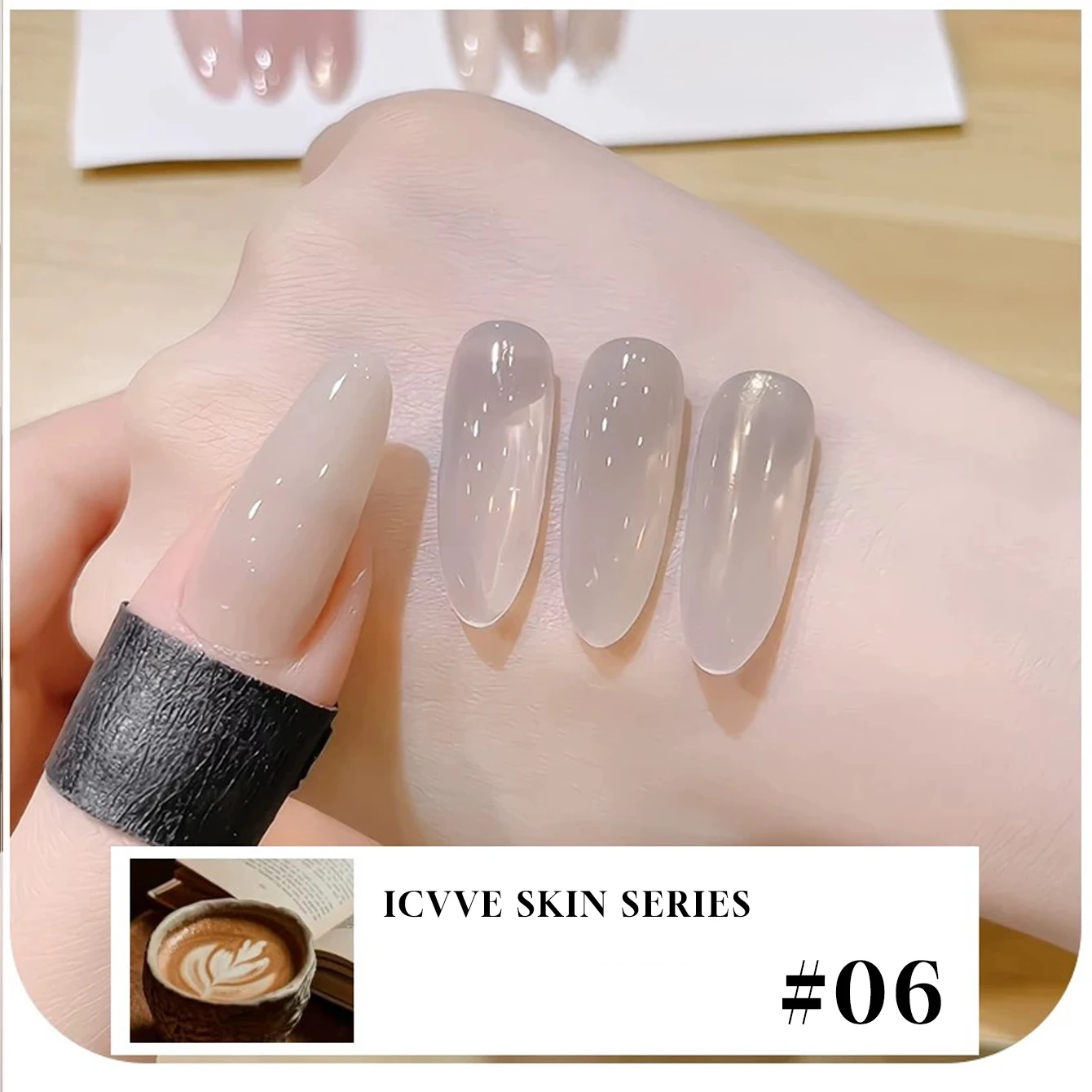 MIANEL 12ML 1-6pcs Spring Jade Face Ice Nude Skin Color Jelly Gel Nail Polish 2025 New Style Whitening Popular Ice Clear Nails