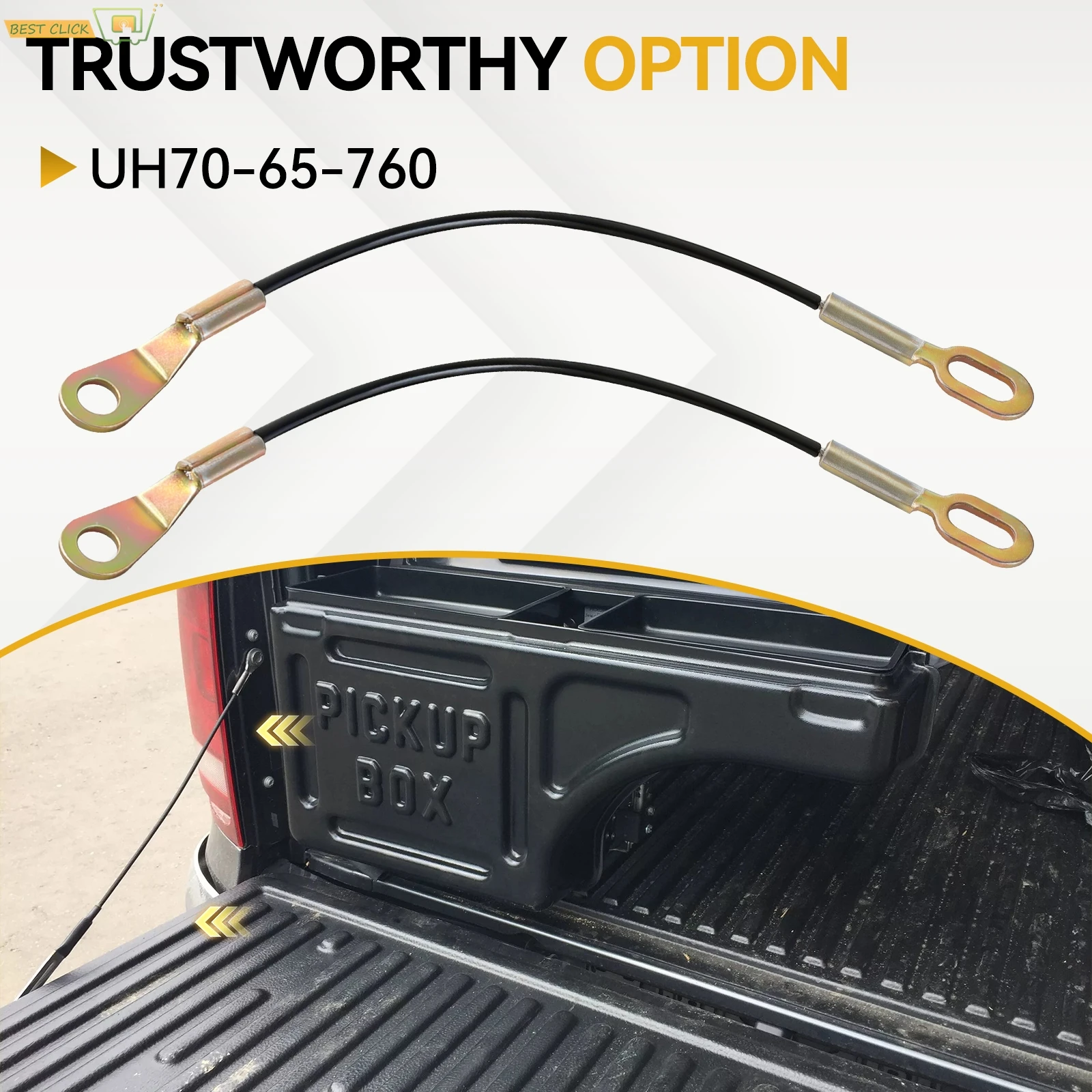 

2pcs Tailgate Support Cable Pickup Side Boot Strap For Ford Ranger XLT 2011 - 2019 For Mazda BT50 B2500 2011 - 2016 UH70-65-760