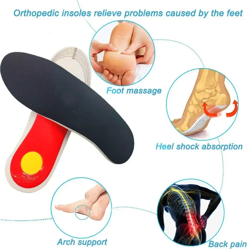 Orthopedic High Arch Support Insoles Orthotic Flatfoot Feet Care Plantar Fasciitis Pain Relief Relieve Foot Pressure Insert Pads