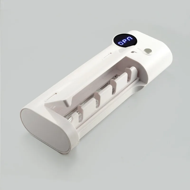 Soporte esterilizador de cepillo de dientes recargable UV multifuncional portátil para secado de desinfección de cepillos de dientes eléctricos