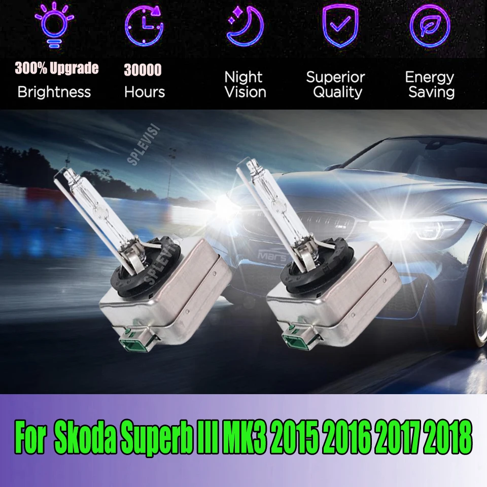 

D3S D3R 35W HID LIGHT 6000K Xenon headlight bulb -OEM Replacement Original Quality For Skoda Superb III MK3 2015 2016 2017 2018