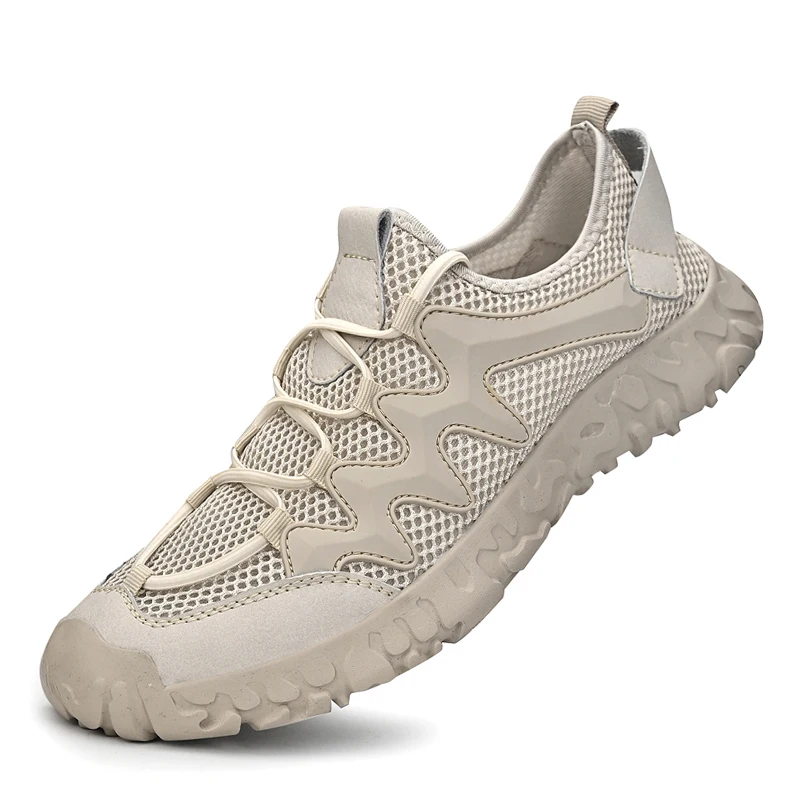 Summer Mesh Shoes Men Non-Leather Casual Shoes Outdoor Breathable