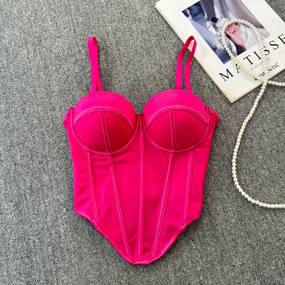 

2025 Sweet Memory майка с рыбьей косточкой, асимметричный топ на бретелях, тонкий укороченный топ, сексуальный корсет, бюстье, женская летняя одежда