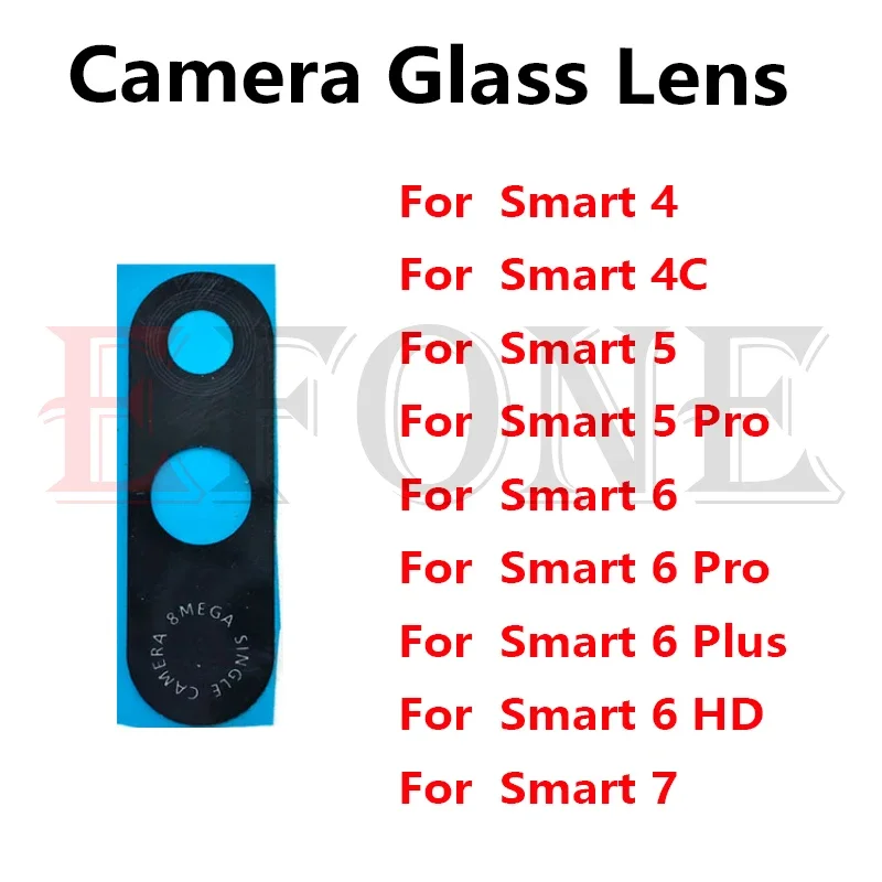 

Новинка для Infinix Smart 4 4C 5 6 Plus HD 7 X653 X653C X657 X6511 X6823 X6512 X6515 задняя камера стеклянный объектив с клеем