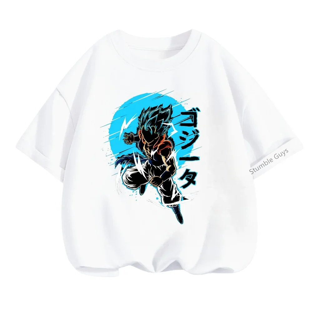 3-14 Years Anime Clothes Summer Dragon Ball Tshirt Kids Cartoon Teen T-shirt For Boys Girls Clothing Children Short Sleeves