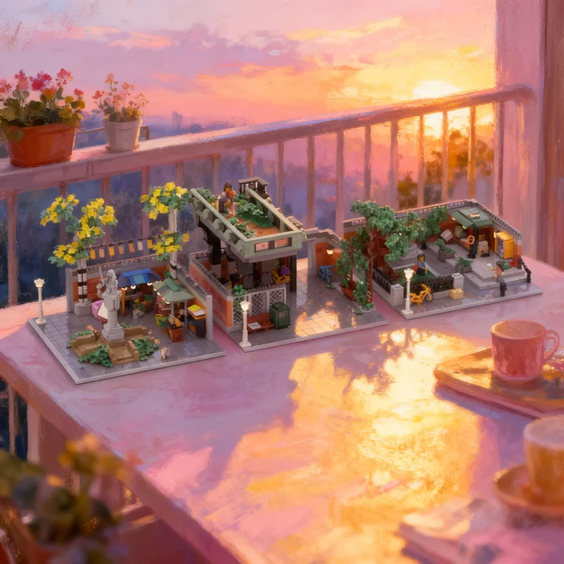 

4040pcs MOC Park Collection Modular Streetscape Model Building Blocks Toy Gift Creative Display Collectible Desk Premium Adult