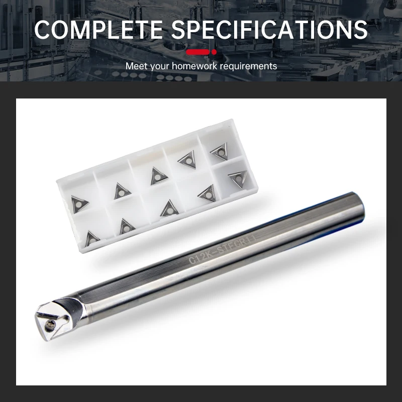 STFCR C10K-STFCR C12K-STFCR C12M-STFCR Internal Turning Tool Tungsten steel Shockproof Lathe Boring Bar Cutter Bar CNC Lathe