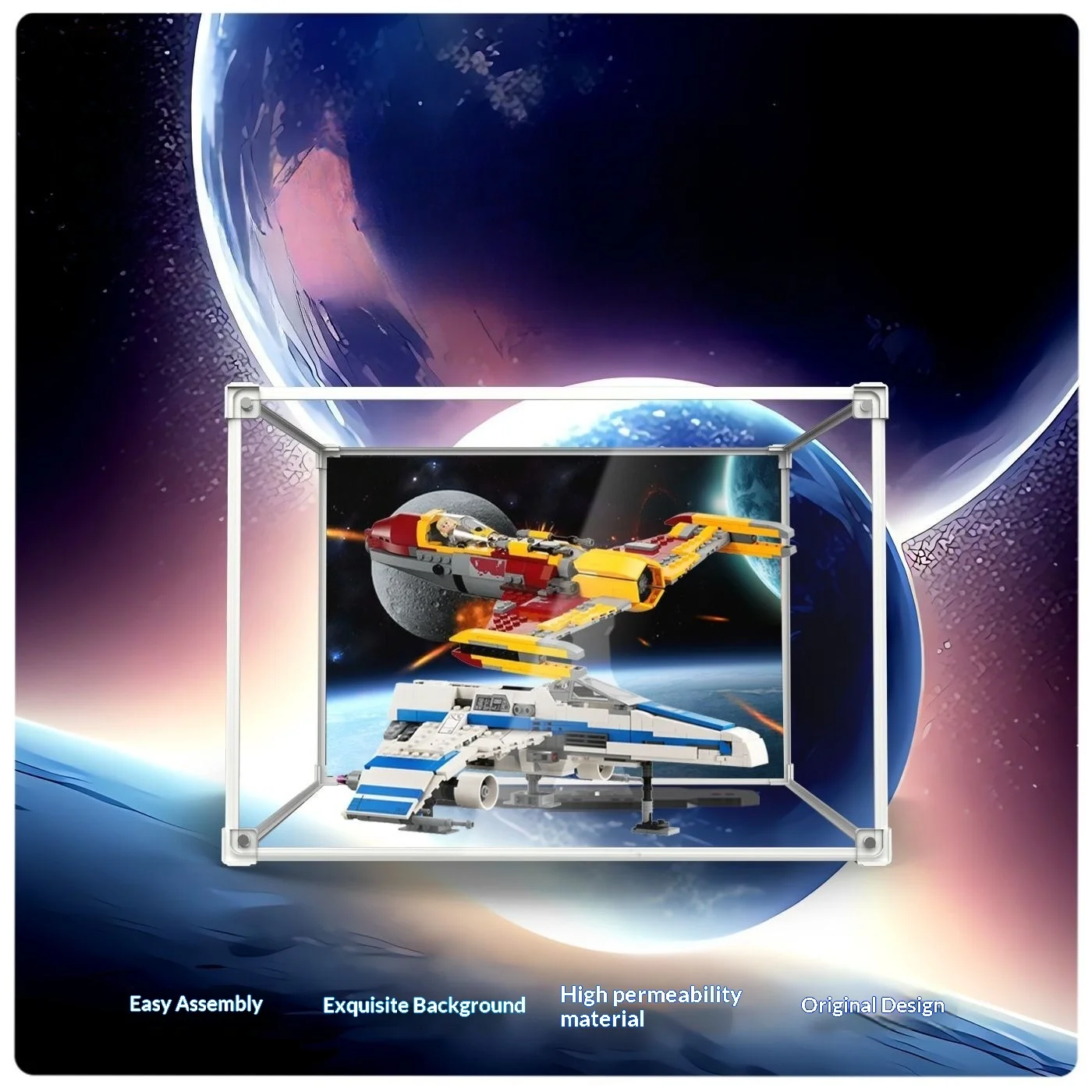 Suitable for LEGO 75364 New Republic Acrylic Display Box Dust Cover Transparent Storage Box