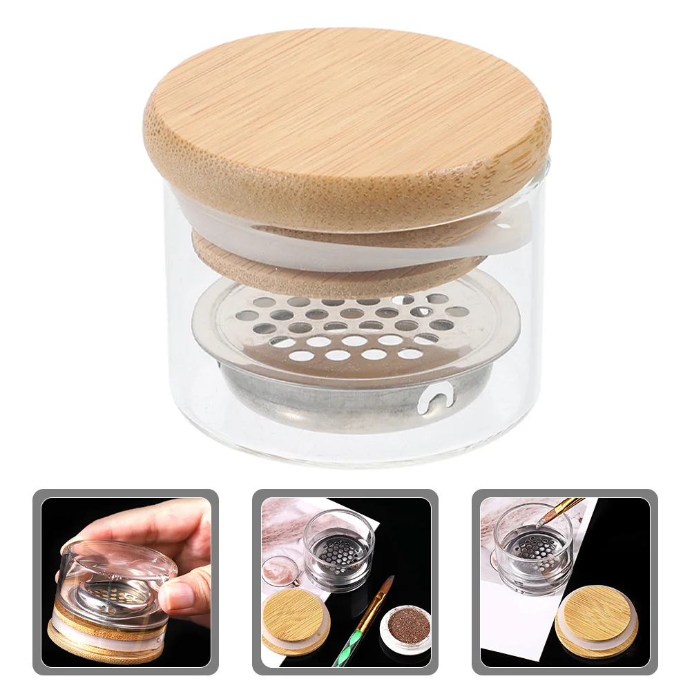 

2 шт., стеклянная чашка для дизайна ногтей, 80 мл, сменная чаша для акриловых ногтей, маникюрные инструменты, стеклянная чаша с крышкой, держатель для жидкости для ногтей