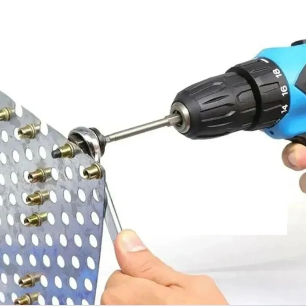 66PCS Hand Rivet Nut Heads Tool For M3- For M10 Kit Carbon Steel Manual Riveter Rivnuts Tool Iron Galvanized Nuts Replacement