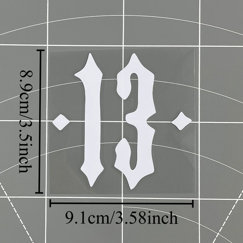 Racing Number 13 Vinyl Sticker Waterproof Motorcycle Decal for Motorbike Fuel Tank Helmet Scooter Body Car Window Accessories