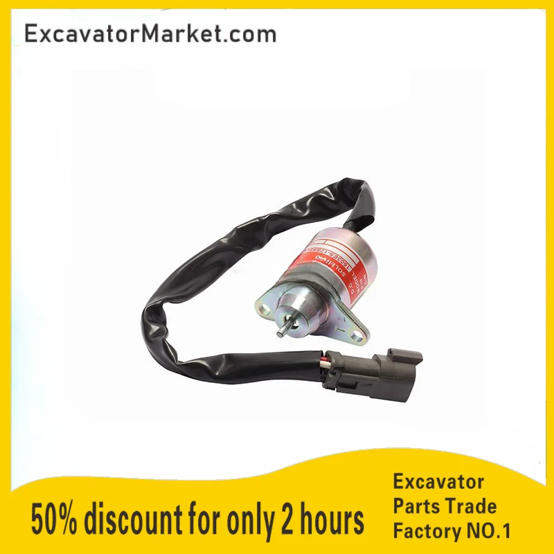 Flameout Solenoid Valve Switch 1503ES-12S5SUC11S Triangular Pin For Excavator Yanmar Plug Interior Parts