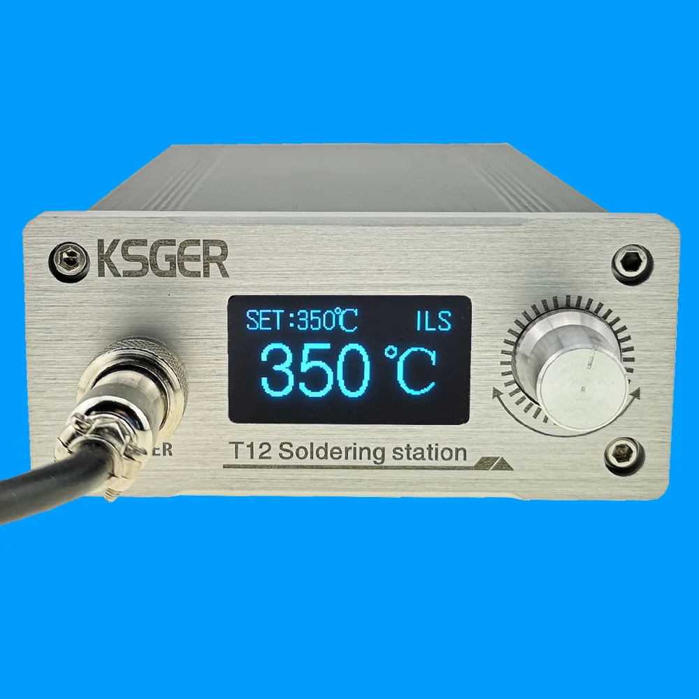 

KSGER STM32 V3.1S T12 Soldering Station CNC Panel T12 Iron Tips OLED DIY 907 Handle Tool Aluminum Alloy Case Quick Heating