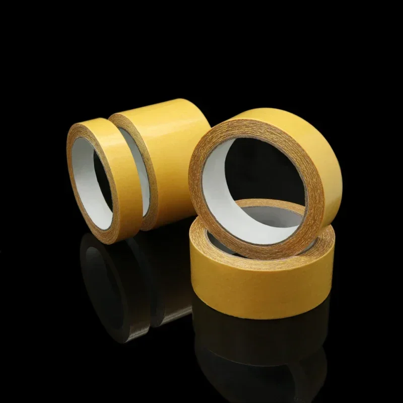 강력한 고정 얇은 양면 접착 테이프 강력한 끈적 끈적한 Traceless 방수 카펫 접착 섬유 Gummed 테이프 10m/롤