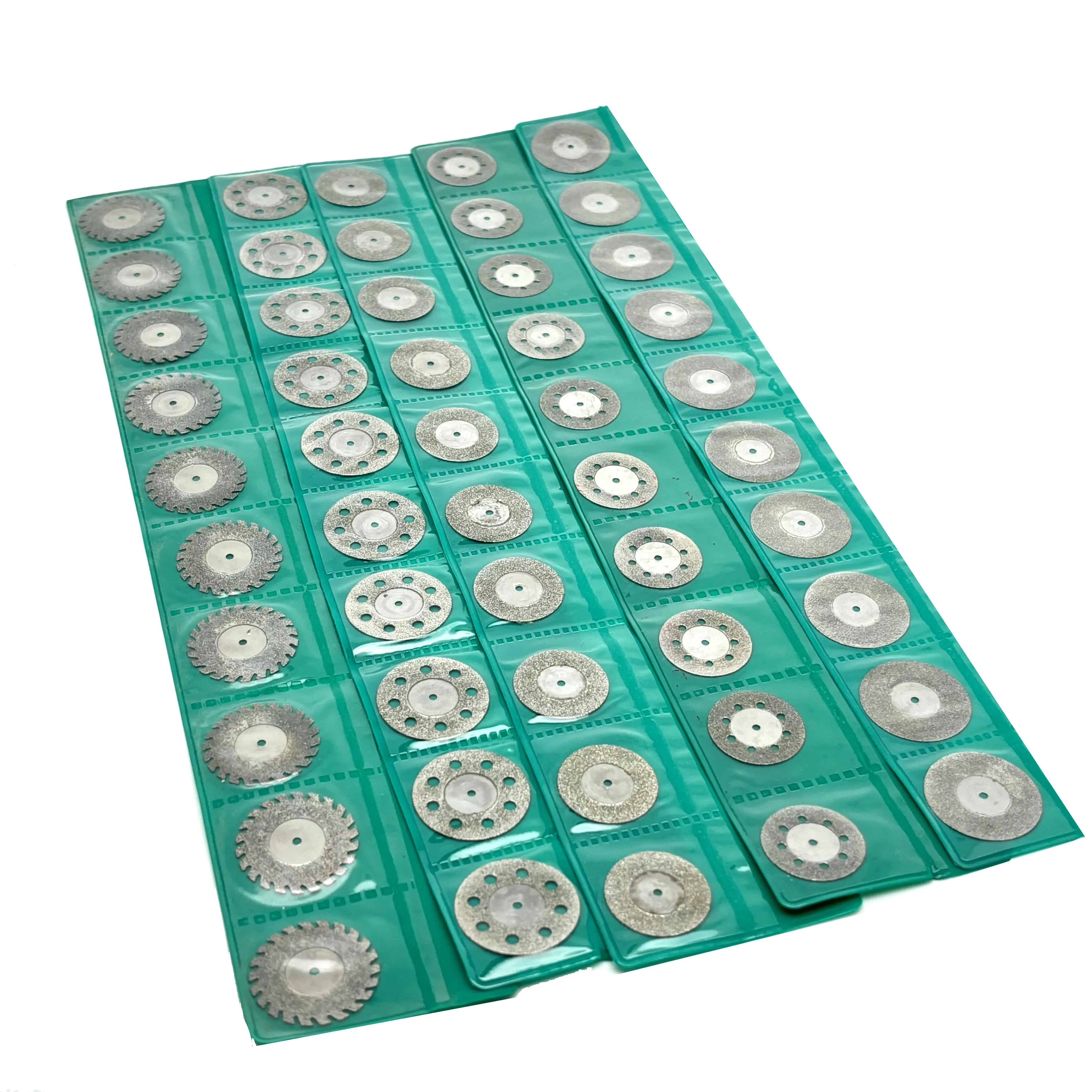 10Pcs Dental Diamond Disc Burs for Separating Polishing Ceramic Crown Plaster Cutting High Precision Drill Blades