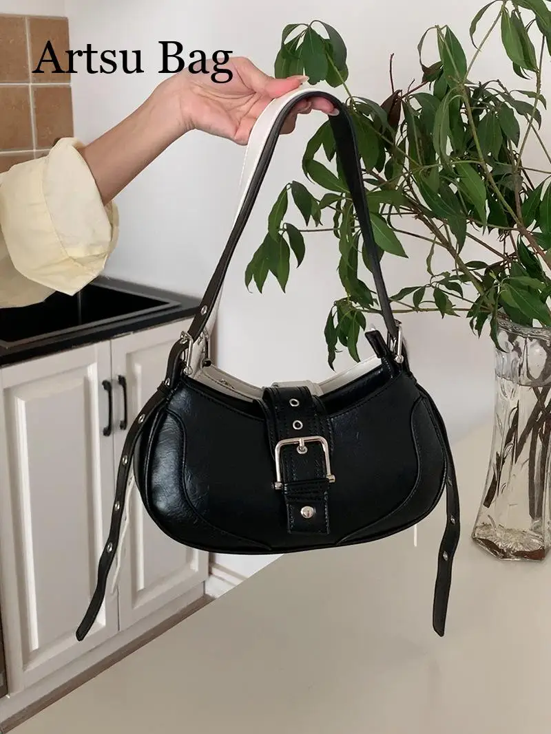 Women Summer Bag New Retro Girl Underarm Bag Small and Versatile Texture Hobo Bag Female Fashion Trend Shoulder Crossbody Bag