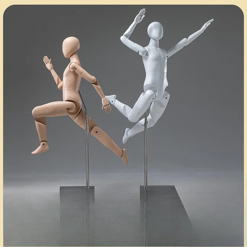 People sports model props running full body window movable joints children's clothing fake doll display stand