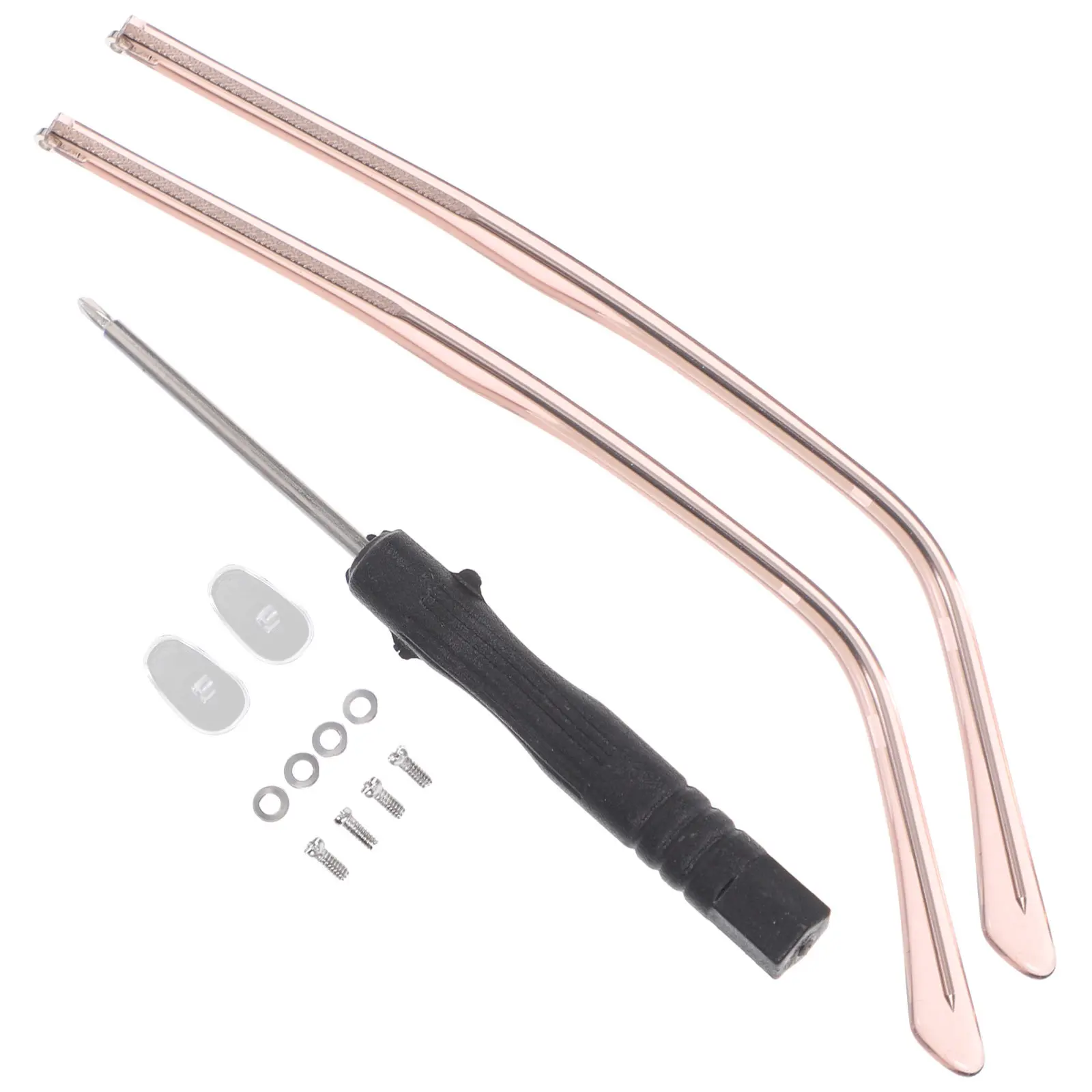 

1Pair High Quality Metal Eyeglasses Temple Replacement Smooth Finish Nonslip Design for Stable Fit Eyewear Replacement Temple