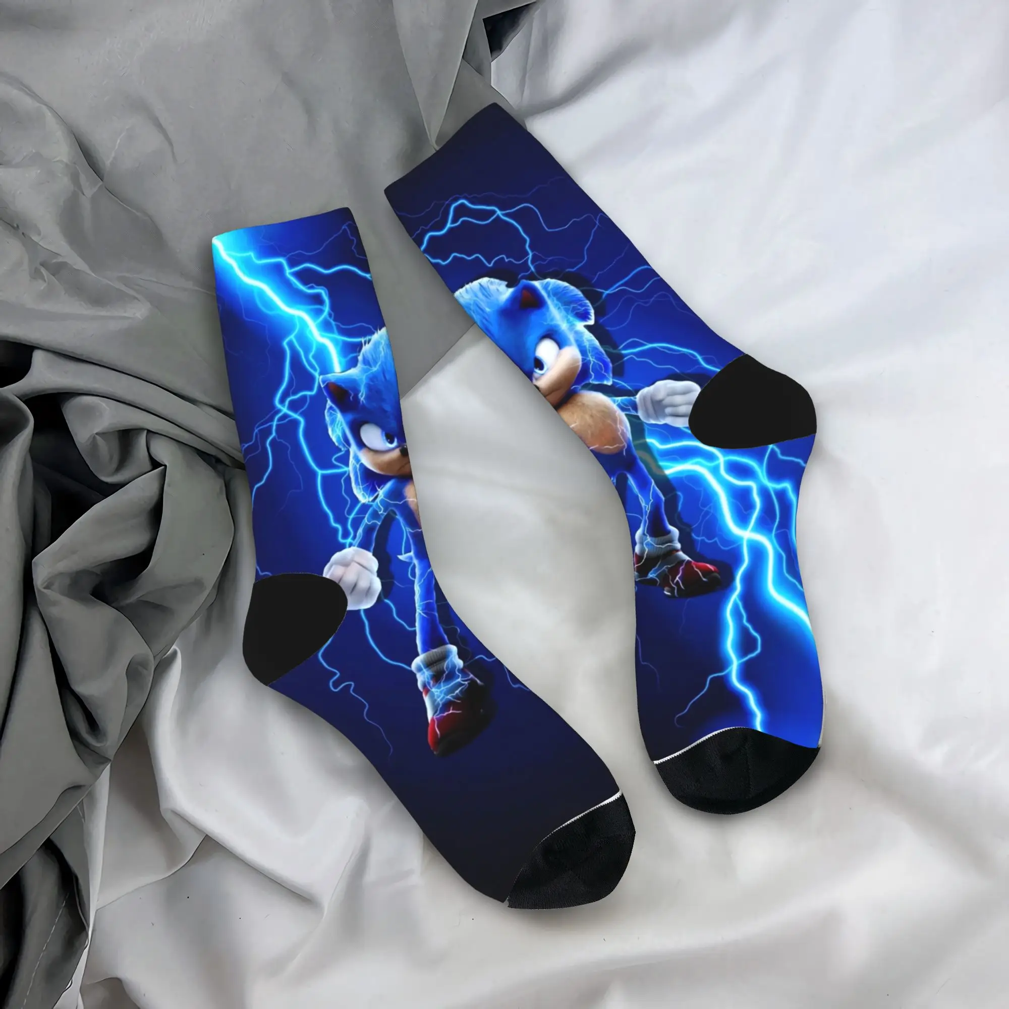 Sonices the H-Hedgehogs Stockings  Graphic Gothic Socks Autumn Non Slip Socks Unisex Men Running Breathable Socks