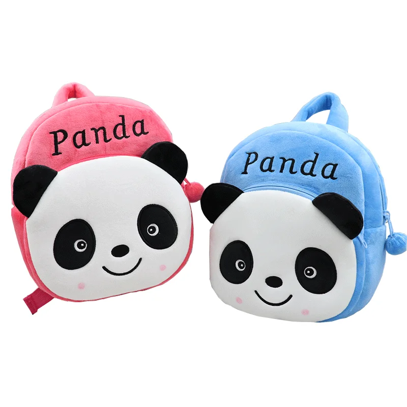 New Panda Children's Plush Backpack Cartoon Cute Creativity Panda Boys And Girls Backpack Toy