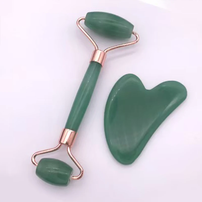 2pcs/ Gua sha massage tool set, gua sha board with double-headed rollers, facial board with face lifting gua sha device