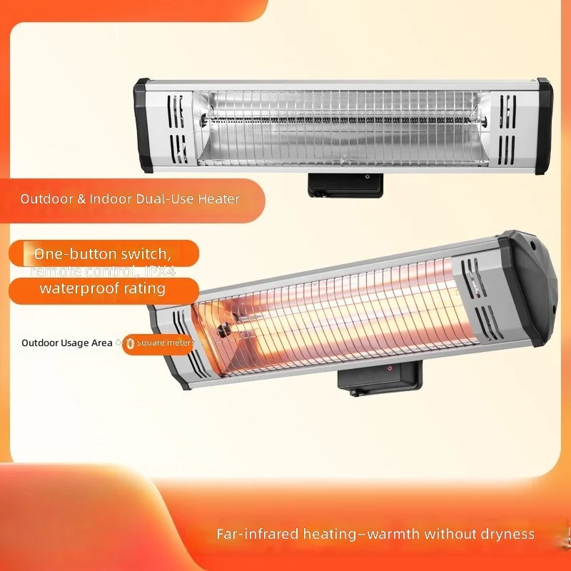 Outdoor Waterproof Heater, Wall-Mounted Electric Warmer for Indoor Outdoor Use, 2-in-1 Patio Heater, Commercial and Residential