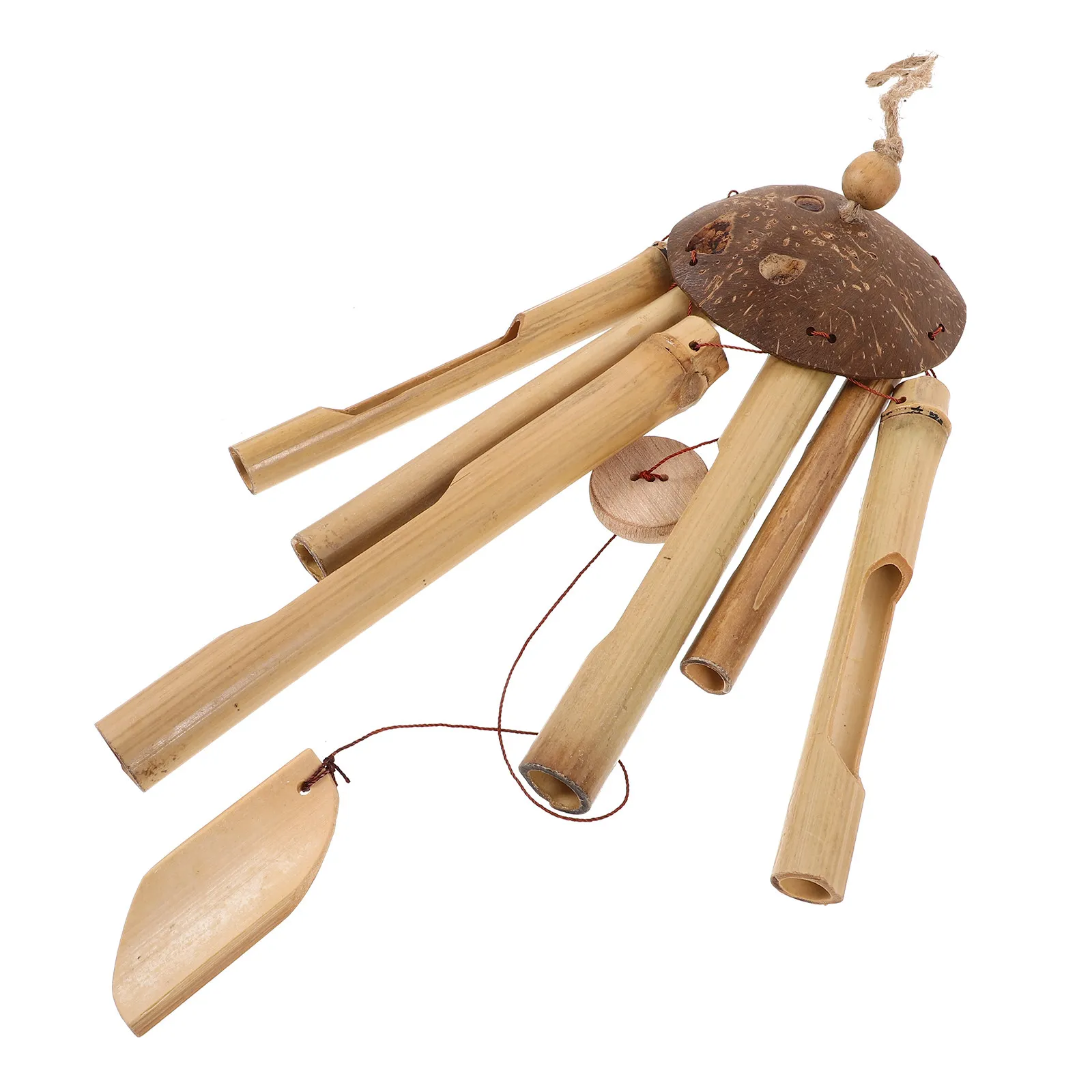 Bamboo Wind Chime Premium Crafted Crisp Sweet Sound Indoor Outdoor Decoration Patio Garden Entryway Window Branch Hanging Wind