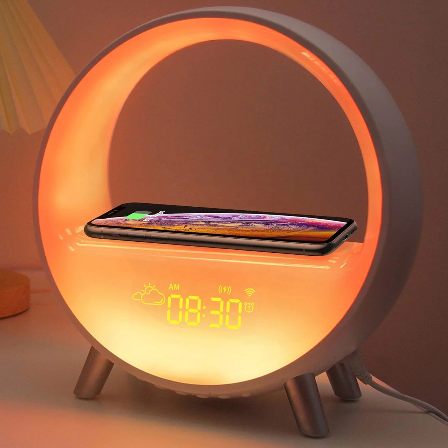 

Factory Direct Rgb Light Speaker Stereo Desktop Speakers Wireless Blue Tooth Led Wake Up Light