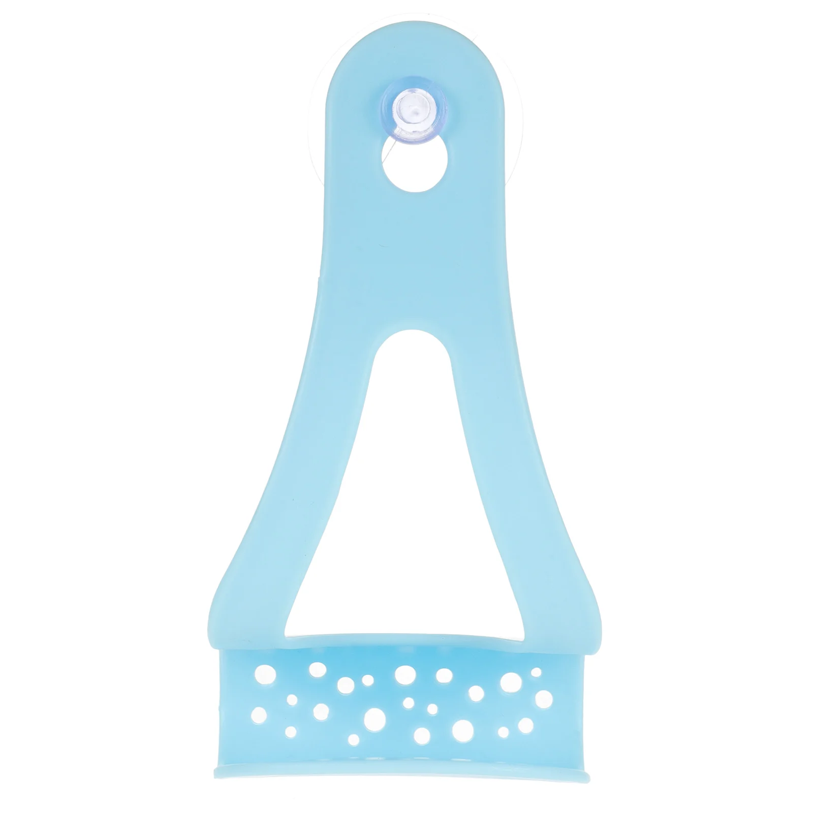 Borsa portaoggetti in spugna per lavello da cucina, ventosa in plastica, scolapiatti, supporto organizer sospeso per sapone scrubber (blu)