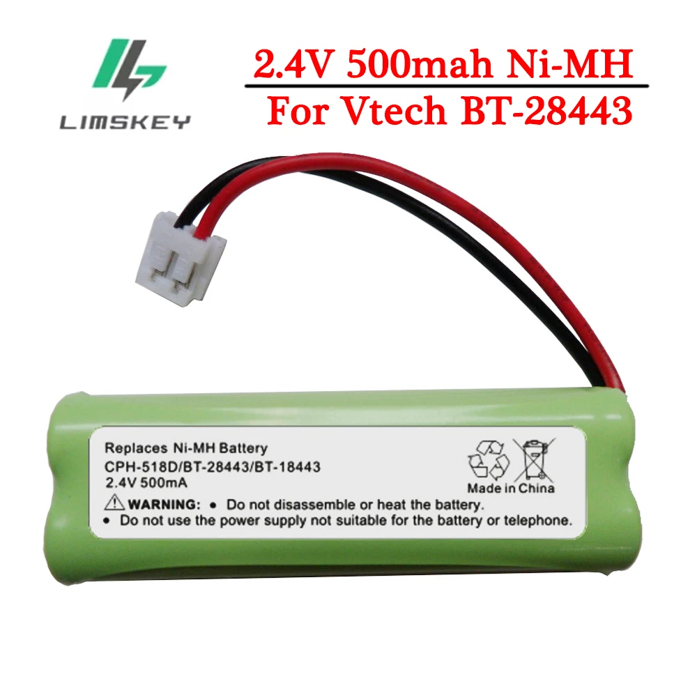 2.4V 500mAh Home phone Battery For Vtech BT18443 BT28443 89-1337-00-00 CPH-518D LS6115 LS6117 LS6125 Handset Cordless Phone