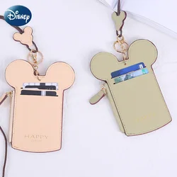 MINISO Disney Card Holder dla kobiet New Mini Ladies ID Card Work Badge Cover Mickey Cartoon Passport Cover Buisness Card Holder