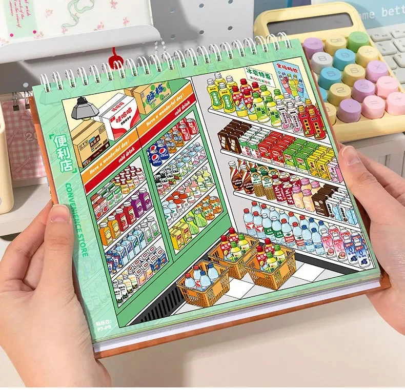 Kawaii Store Code Goods Series Sticker Scene Collection 3D Scene Book DIY Handmade Sticker Home Decoration Party Sticker Gifts – Detail 10