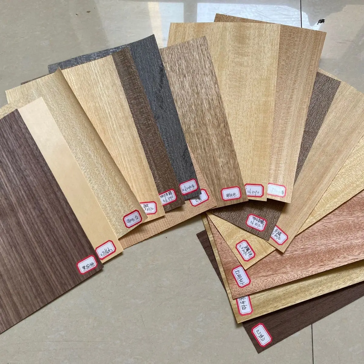 2Pieces Ayous Koto Fish Scale Ebony Hinoki Table Tennis Blade DIY Blank, Bat Core Face Wood Layer for Racket Ply