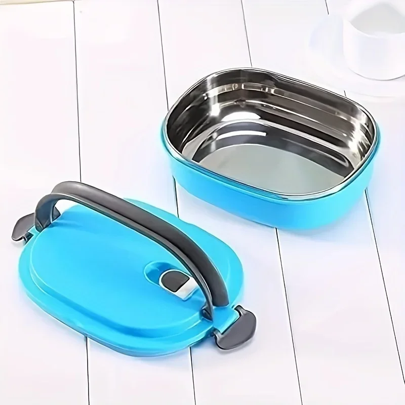 1pc Rectangular Lunch Box, Bento Box, Student Office Worker Insulated Lunch Box, Portable Lunch Box, Single-layer Lunch Box
