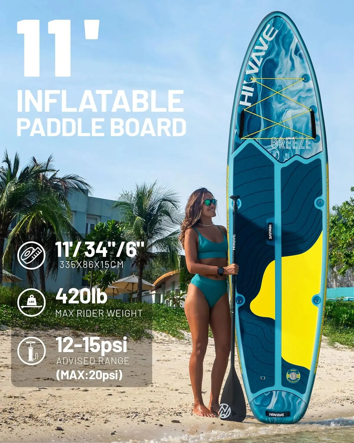Inflatable Stand Up Paddle Board 11'*34